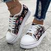 Women's Canvas Shoes Large Size Skull Single Shoes Casual Flat Single Shoes Board Shoes