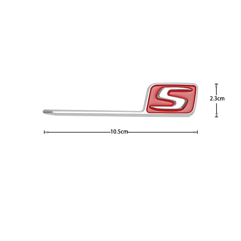 3D ABS S Logo Badge Emblem Car Trunk Stickers For Mercedes Benz AMG E63S C63S GLC63S GLE63S GLS63S GTS GT43S GT53 GT50 CLA45S QM1