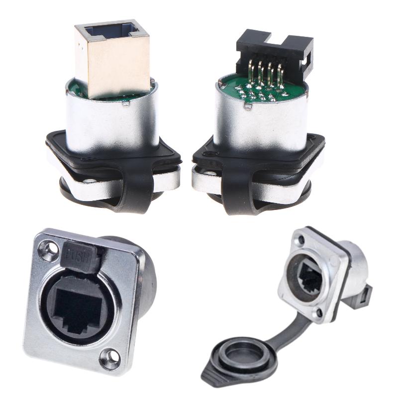 RJ45 Panel Mount D Type Connector 1Pcs 8P8C NE8FDP NE8FDE Ethernet Coupler for Home Office Network Renovation