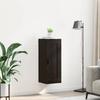 Wall Mounted Cabinet Black Oak Effect 34.5 x 34 x 90 cm