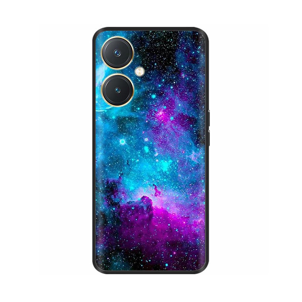 Чехол для Vivo Y27 Y27s Модные Цветы Черный Мягкий Силиконовый Ударопрочный TPU Чехол для Телефона Funda для Vivo Y27 Y 27 Бампер V2249