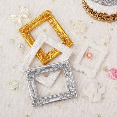 Прочная смола для DIY фоторамки, деревенский 3D мини-зеркало, реквизит, миниатюрное зеркало, маленькая модель, материал для чехла телефона