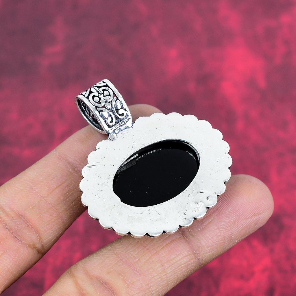 Ювелирные изделия из черного оникса, кулон из стерлингового серебра 925 пробы, ювелирные изделия ручной работы с драгоценными камнями, подарки для жены, абсолютно новый кулон