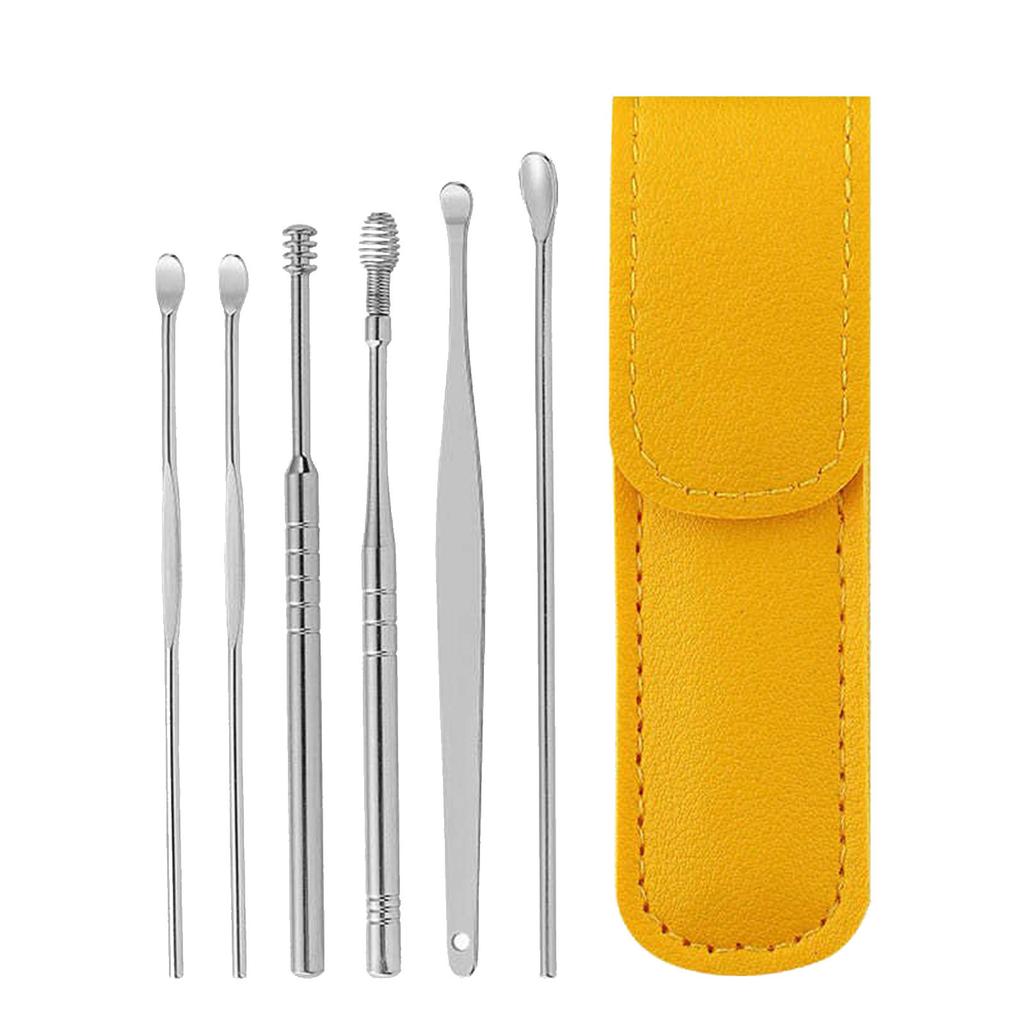 Набор для чистки ушей, безопасный инструмент для удаления ушной серы, набор для удаления ушной серы, простой в использовании, ушной ершик, с коробкой для хранения