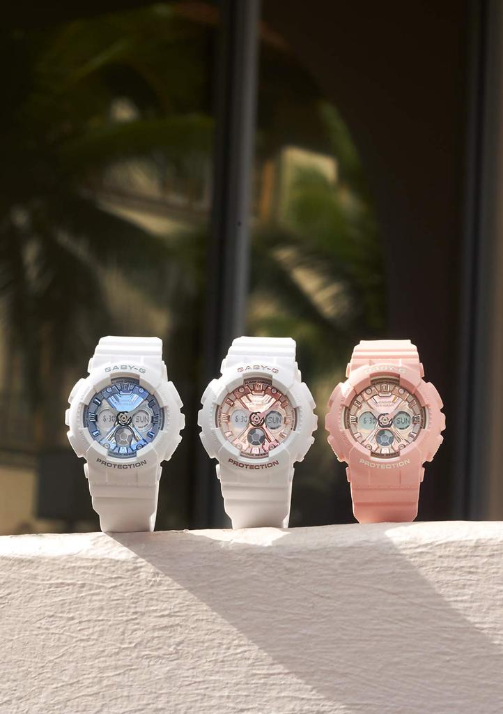 Часы Casio BABY-G (Официальная модель для внутреннего рынка Японии) / BA-130-1A4JF Женские Черные / BA-130-7A1JF Белые