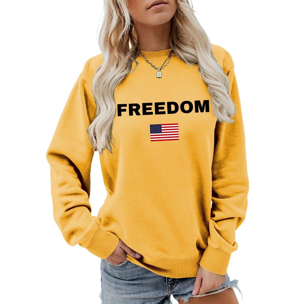 Women's Fashionable Casual Round Neck Loose Long Sleeved Printed Sweatshirt