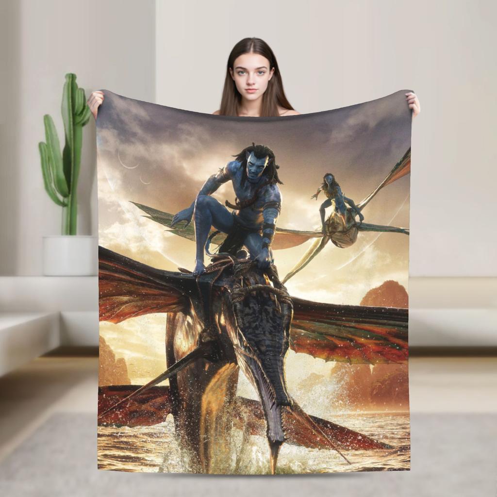 Cartoon Avatar Movie Blanket Fleece Summer Air Conditioning  Multi-function Lightweight Throw Blanket for Bed Car Quilt