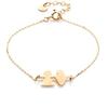 [N2831] - Gold Plated 'Romeo and Juliet' Gold Bracelet - 20x11 Mm