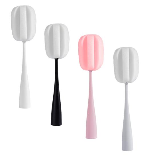 Щетка для чашки с длинной ручкой, вертикальная удобная губка для мытья посуды из пены для бутылок для дома