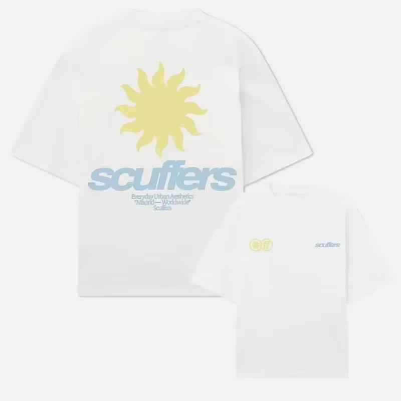 2025 Южная Америка Новые Модные Принтованные Шлепанцы Мужские и Женские Футболка для Серфинга и Отпуска Роскошные Бренды Уличный Стиль Короткий Рукав Унисекс Топ