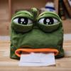 Новинка Аксессуары для дома Мультфильм Грустная Лягушка Пепе Аниме Плюшевая Коробка для салфеток Креативная Кукла Плюшевая Игрушка Забавные Игрушки Грустная Кукла Лягушка