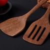 Набор из 5 деревянных лопаток, набор из 5 прорезей, плоский деревянный шпатель, набор из 5 деревянных лопаток, антипригарная кухонная утварь для смешивания, гриля и готовки