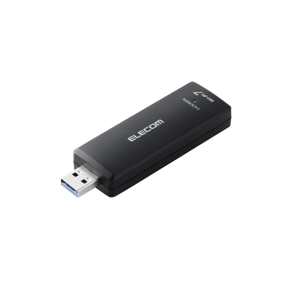 Elecom Wi-Fi7 Wireless LAN Adapter 2880 + 2880 + 688Mbps USB3.0 Compatible WDC-BE28TU3-B