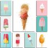 Fashion Dessert Color Cartoon Ice Cream Poster Printing Canvas Print Mural Painting Living Room Children's Room Home Decoration