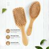 Бамбуковая деревянная щетка для волос Массажная расческа Массажер для кожи головы для роста волос Антистатическая выпрямляющая щетка Мягкая щетка для бороды для детей