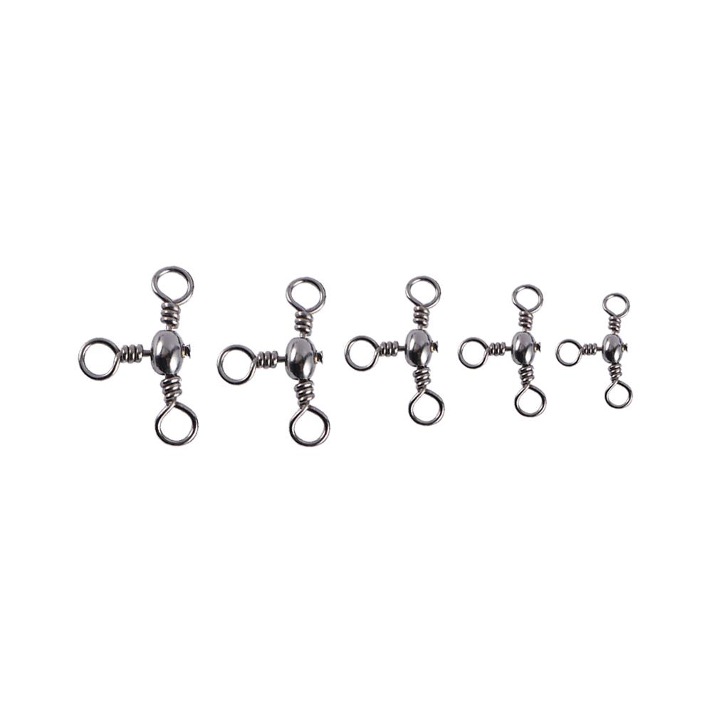 Аксессуары 3-х сторонний разветвитель поворотное кольцо рыболовный вертлюг вращающееся цельное кольцо соединитель для рыболовной лески