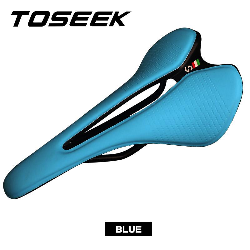 TOSEEK Велосипедное Седло Углеродное Легкое Женское Шоссейное Велосипедное Седло Подушка Сиденья с Вентиляцией Мягкая Кожа EVA Комфортный Дизайн