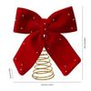 Decorative Velvet Ribbon Bow Extra-Large Flocked Christmas Bow  Holiday Display