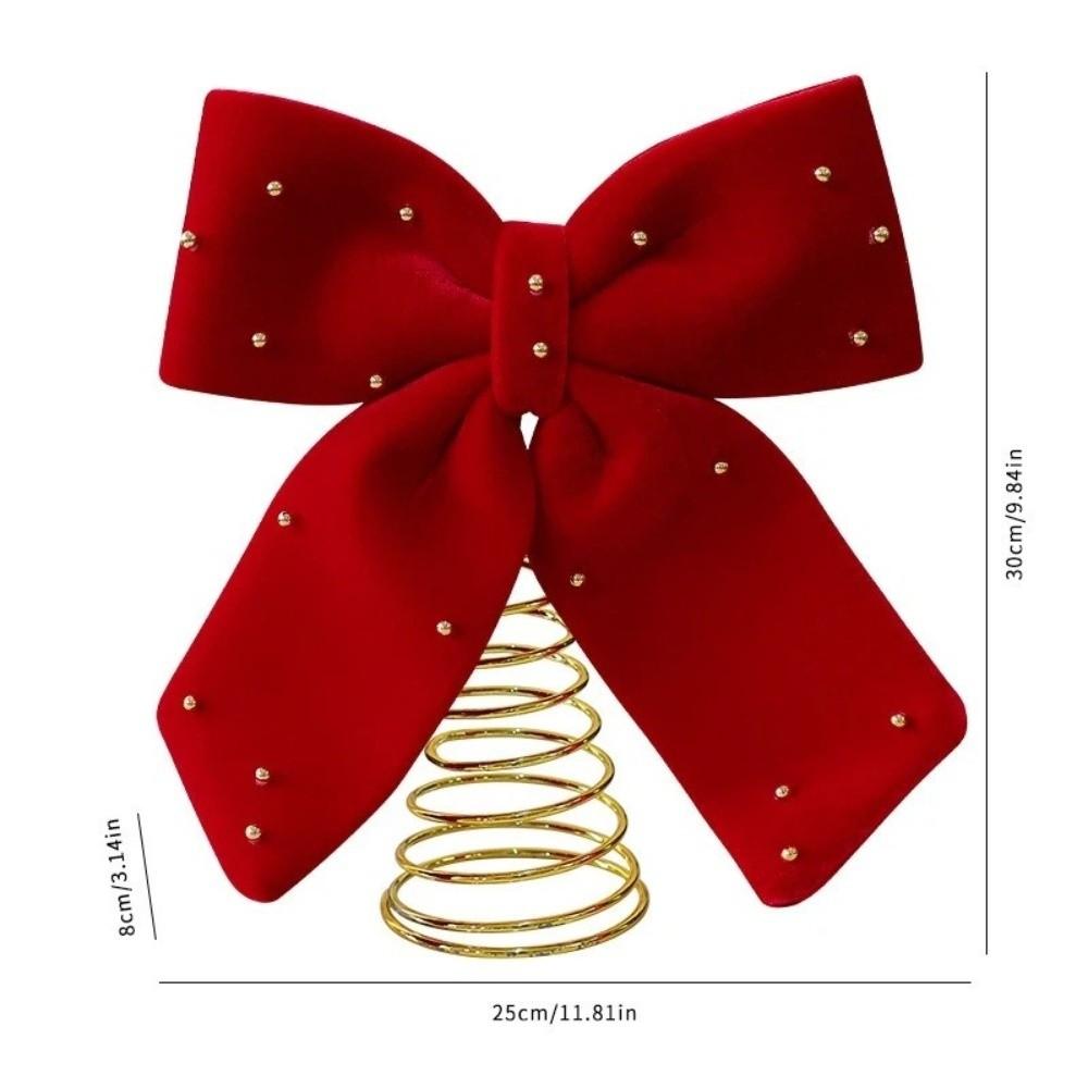 Decorative Velvet Ribbon Bow Extra-Large Flocked Christmas Bow  Holiday Display