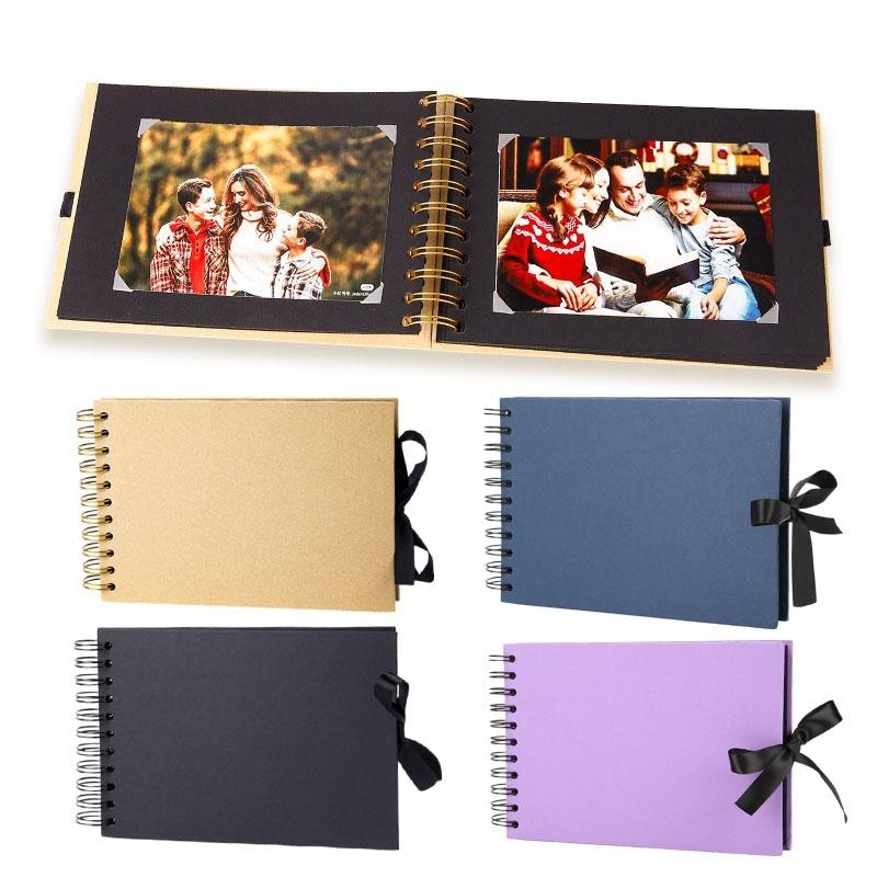 80 Black Pages DIY Craft Album Scrapbooking Paper Photo Album for Wedding Anniversary Gifts Memory Books Scrapbook Fotografico