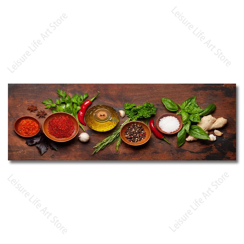Красочные травы и специи HD картины холст картины разнообразие специй и трав на кухонном столе настенное искусство декор комнаты без рамки