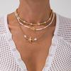 Ingemark 3Pcs/Set Bohemia Starfish Imitation Pearl Pendant Necklace Women Vintage Elegant Wedding Banquet Jewelry Accessories