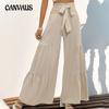 Summer Women's Pant Casual Elasticated Pants High Waisted Flared Pants