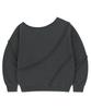 MAHAGRID Cut Off One Shoulder Sweatshirt Charcoal(Mg2Fsfm452A)