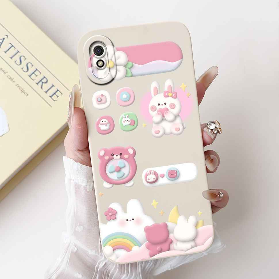 New For Redmi 9A M2006C3LG Case Fashion Girl Bow Rose Soft Silicone Cover For Xiaomi Redmi 9AT 9 A 6.53" Shockproof Phone Casing