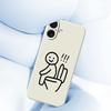For iPhone 17 Case Stickman Toilet Pattern Printing Straight Edge TPU Phone Back Cover