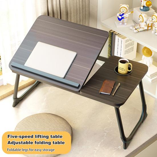 Laptop Desk for Bed or Couch Woking Watching Movies In Bed Desk USB Charging Port Rotary Desktop Foldable Legs Breakfast Tray Desk with Cup Holder