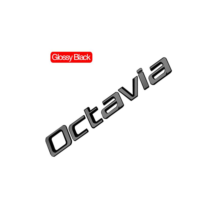 ybszn4 Car Emblem Metal Badge Logo Body Decals Sticker For Skoda Octavia Glossy Black Matte Black Auto Accessories