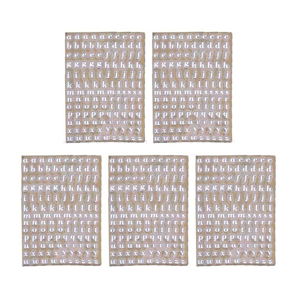 Resin Filler Gold&silver Alphabet Sticker Labels Stickers Epoxy Filling Sticker Number Sticker