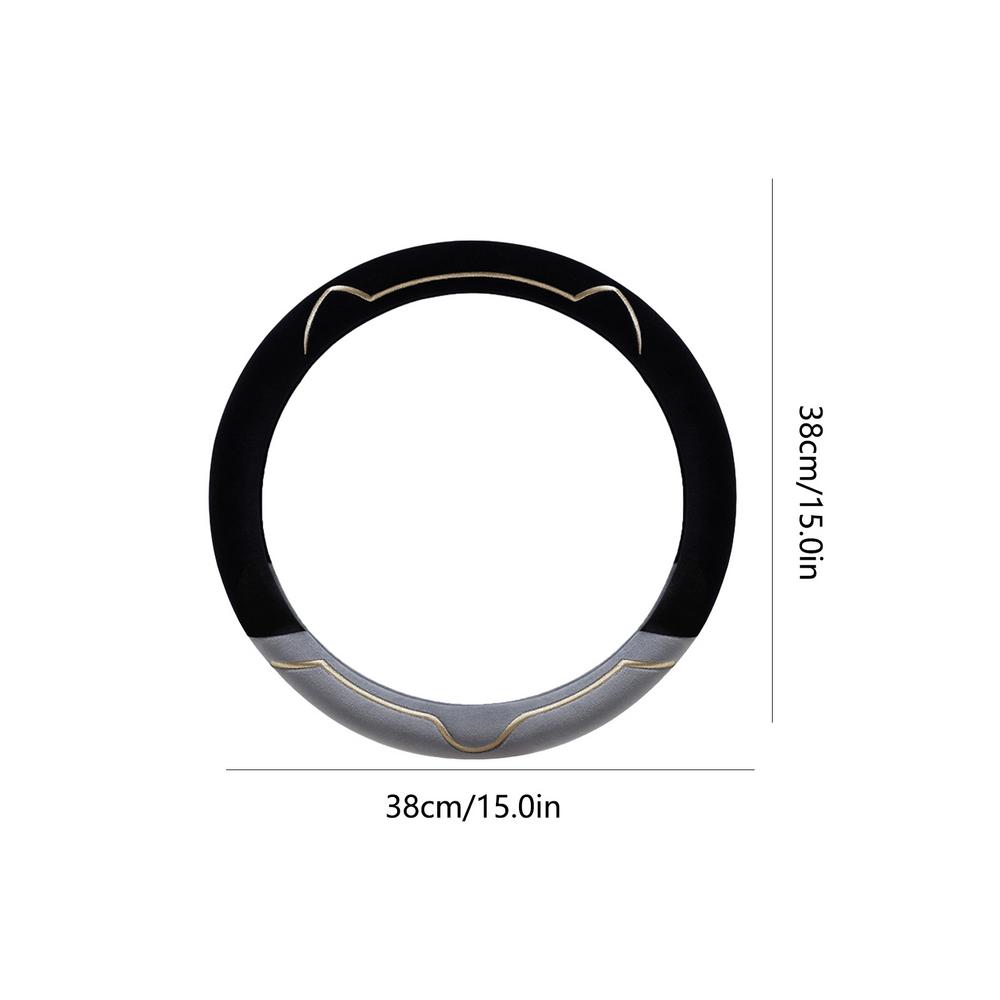 Cute Steering Wheel Cover Aesthetic Steering Wheel Cover Thickened 15inch Warm Winter Steering Wheel Cover For Most Cars SUVs