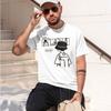 2026 New Model Unisexs Summer 100 Cotton Fashionable Casual Loose Trendy Pattern Printed Round Neck Short Sleeve Tshirt