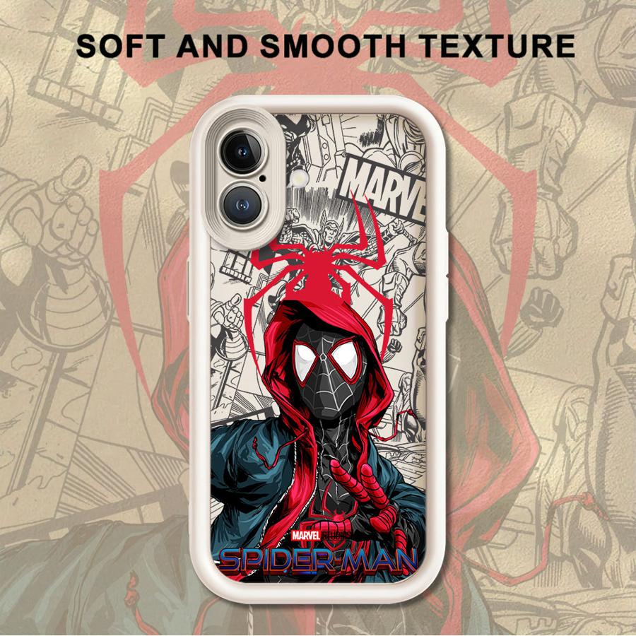 Мягкий чехол для телефона iPhone 15 16 14 Plus XR XS Max 13 12 11 Pro Max 17 Air 16e Marvel Милые Человеки-Пауки