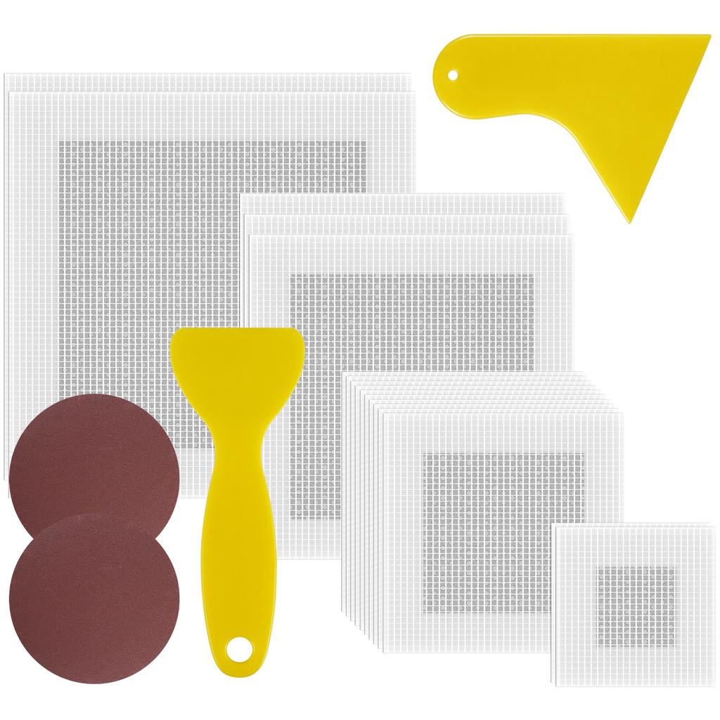 21 piece of wall repair kit 2/4/6/8 inch with scraper sandpaper durable self-adhesive fiberglass mesh crack repair kit