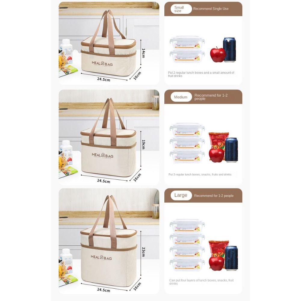 Portable Aluminum foil Lunch Box Storage Bag Oxford Insulated Food Thermal Bag Thermal Thickened Lunch Bag Women
