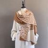 Осенне-зимняя мода Леопардовый шарф для женщин Утолщенный теплый Многофункциональный Универсальный Декоративный платок Мягкий Буфанда