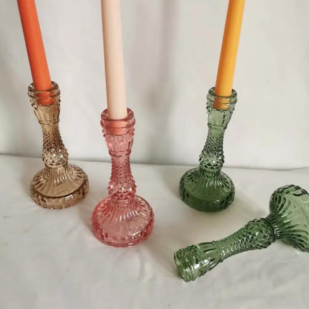 1 шт. винтажный хрустальный подсвечник, украшение для свадебного стола, хрустальная подставка для свечей, хрустальный подсвечник, конусный держатель