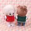 Niannyyhouse 20cm Plush Toy with Clothes, Jacket, Baseball Jersey, Jeans, and Accessories (Red)