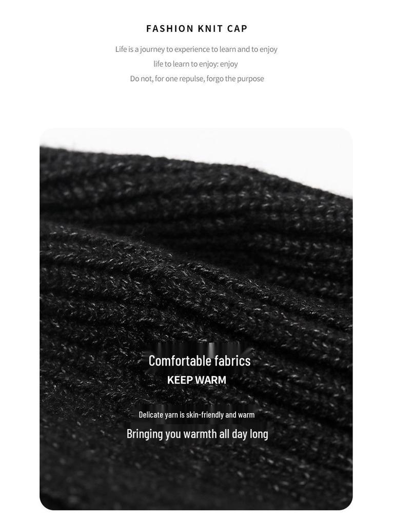 Мужская зимняя вязаная шапка-юппи из пряжи с сердцевиной для альпинизма и катания на лыжах