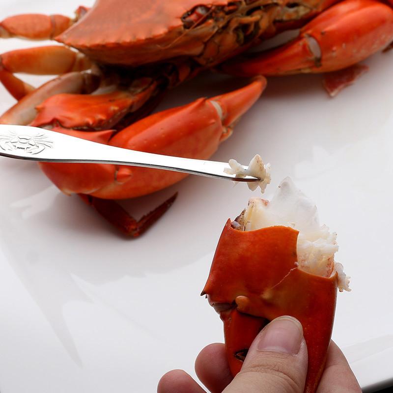 Нежные крабовые вилки из нержавеющей стали, вилки для морепродуктов, вилки для лобстера, фруктовые вилки