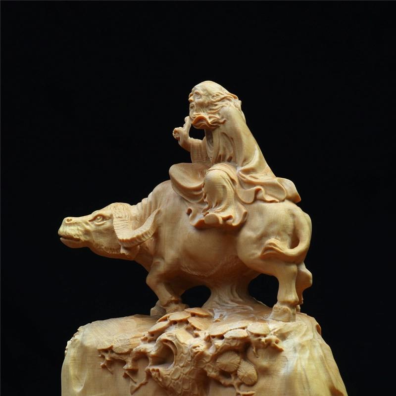 Премиальная статуэтка Фэн-шуй Лао-цзы верхом на быке, маяк даосской мудрости и китайской мифологии