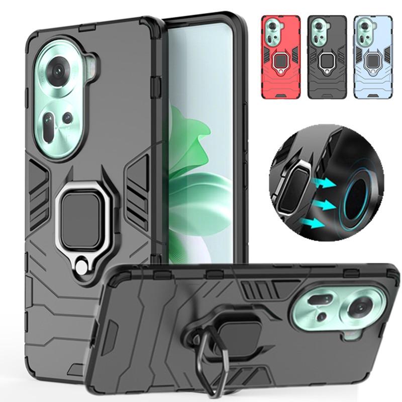 Магнитный чехол для OPPO Reno 11 5G Reno11 F Pro Чехол с кольцом-подставкой для телефона, задняя крышка, чехол Fundas Coque