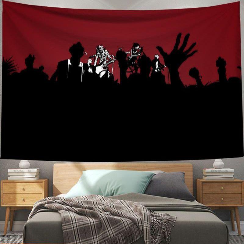 VIKAMA NANA Anime Rock Band Tapestry Polyester Wall Hanging for Bedroom Living Room Esports Room Punk Manga Home Decor
