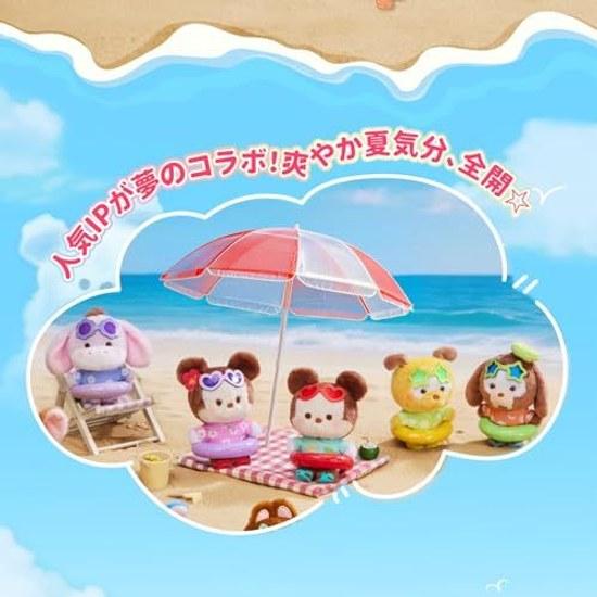 TOP TOY Дисней Семья Микки Летние Водные Игры Плюшевая Серия 1 Штука Гача Сюрприз Фигурка Пластиковая Модель Премиум Минни Стич Винни Пух Персонаж