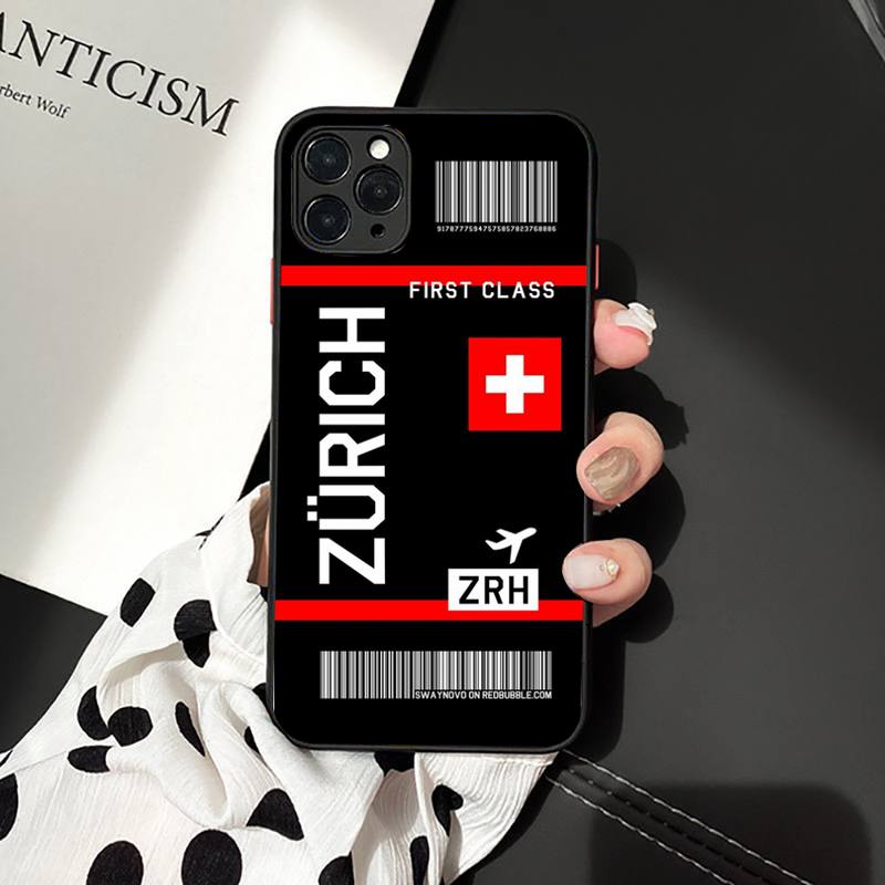 Чехол для телефона INS Light Ticket Airplane для iPhone 11 12 13 mini pro XS MAX 8 7 6 6S Plus X 5S SE 2020 XR