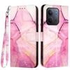 For Xiaomi Redmi 15C 4G (171mm) Case with Strap Marble Pattern Leather Phone Cover Card Holder
