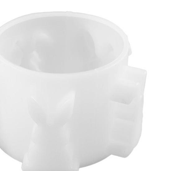 2 шт./набор подсвечник в виде пасхального кролика форма для литья из эпоксидной смолы силиконовая форма для самостоятельного изготовления подставок для свечей в виде кролика форма для изготовления украшений